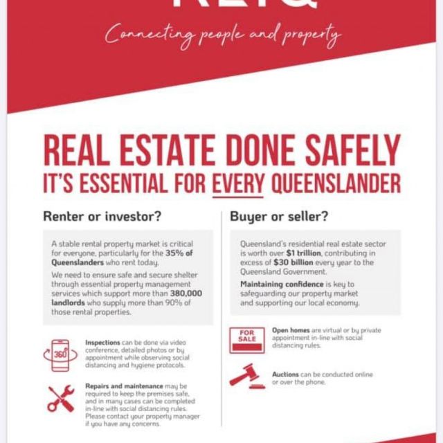 REIQ fact sheet relating to COVID-19 implemented changes